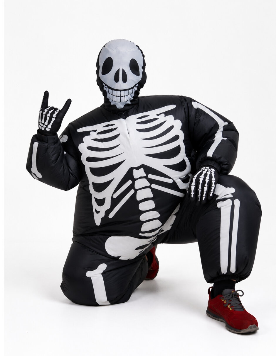 Disfraz ghoulish productions disfraz inflable de esqueleto calaveras unisex